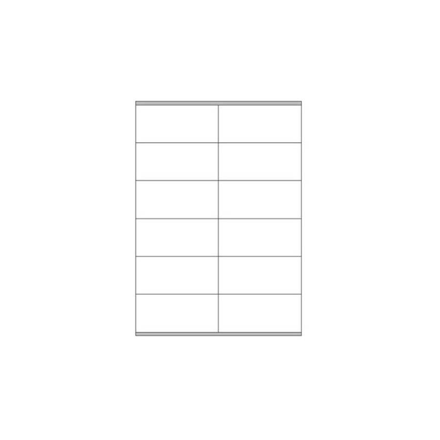 2399-CAJA 100 HOJAS ETIQUETAS BLANCAS CON MARGENES-LASER/INYECCION DE TINTA/FOTOCOPIADORAS-105X48 MM MEGASTAR LP4MS-1054