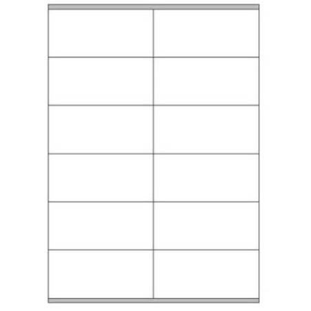 2399-CAJA 100 HOJAS ETIQUETAS BLANCAS CON MARGENES-LASER/INYECCION DE TINTA/FOTOCOPIADORAS-105X48 MM MEGASTAR LP4MS-1054