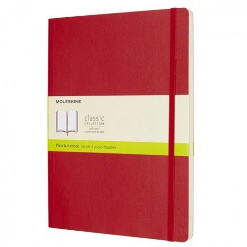 24-LIBRETA CLASICA TAPA BLANDA ROJO ESCARLATA XL (19X25CM) LISA MOLESKINE QP623F2