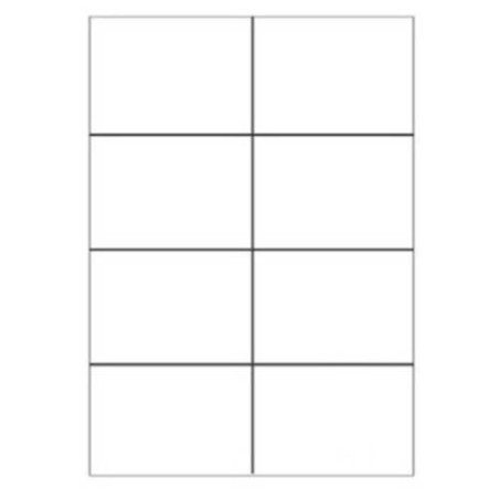 2402-CAJA 100 HOJAS ETIQUETAS BLANCAS SIN MARGENES-LASER/INYECCION DE TINTA/FOTOCOPIADORAS-105X74 MM MEGASTAR LP4MS-1057