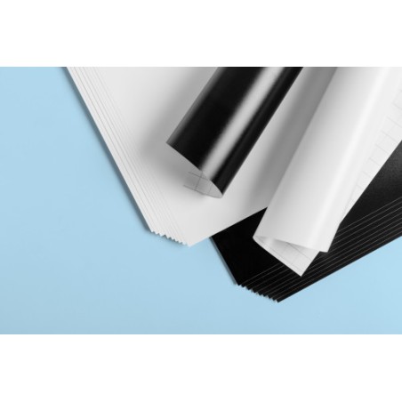 24023-Cricut 2004329 vinilo adhesivo Desmontable Negro, Blanco