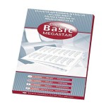 2403-CAJA 100 HOJAS ETIQUETAS BLANCAS SIN MARGENES-LASER/INYECCION DE TINTA/FOTOCOPIADORAS-210X148 MM MEGASTAR LP4MS-210