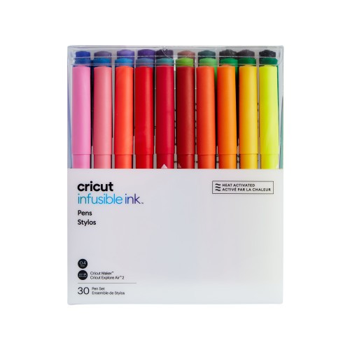 24110-Cricut Infusible Ink rotulador Fino Negro, Azul, Coral, Fucsia, Verde, Gris, Verde claro, Lila, Menta, Marina, Nar