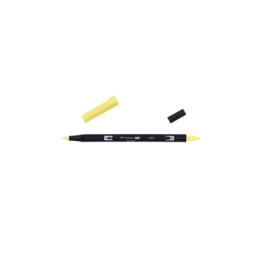 2418-ROTULADOR DOBLE PUNTA PINCEL COLOR PALE YELLOW TOMBOW ABT-062
