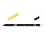 2418-ROTULADOR DOBLE PUNTA PINCEL COLOR PALE YELLOW TOMBOW ABT-062