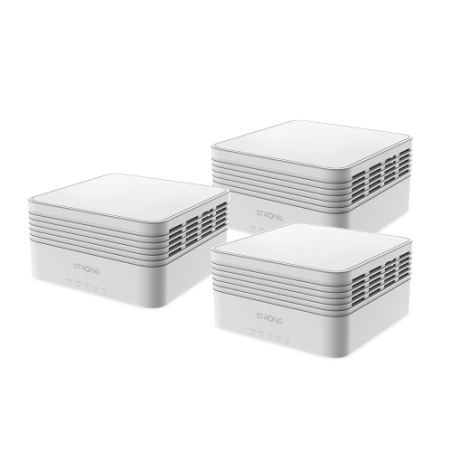 24349-Strong MESHTRIAX3000 sistema Wi-Fi Mesh (Wi-Fi en malla) Doble banda (2,4 GHz / 5 GHz) Wi-Fi 6 (802.11ax) Blanco 3