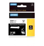 24417-CINTA ROTULADORA RHINOPRO POLIESTER 19MMX5.5M NEGRO/BLANCO DYMO 18484