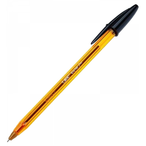 24422-BOLIGRAFO CRISTAL FINE CUERPO NARANJA TRAZO 0,3 MM. COLOR NEGRO BIC 872731
