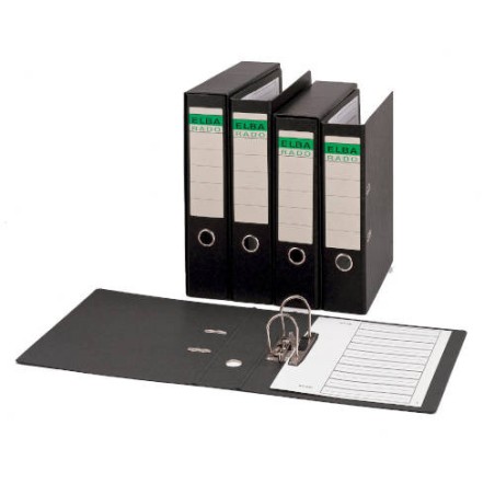 24462-ARCHIVADOR PALANCA CARTON COMPACTO FOLIO ANCHO COLOR NEGRO ELBA 100580140