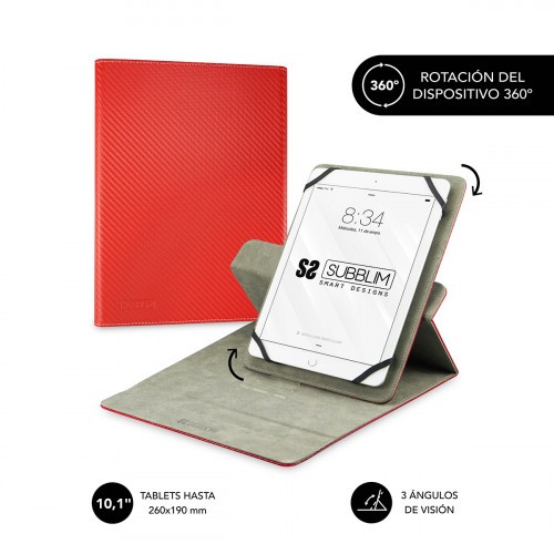 24477-SUBBLIM Funda Tablet Rotate 360 Executive Case 10,1" Red