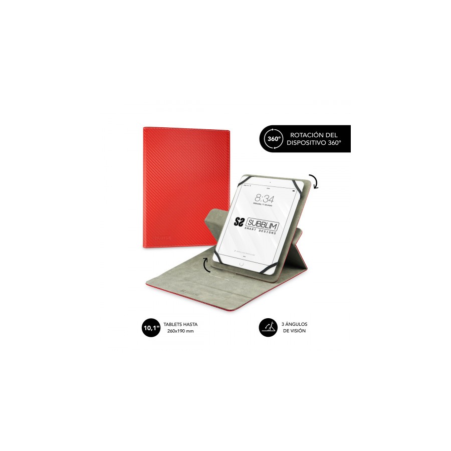 24477-SUBBLIM Funda Tablet Rotate 360 Executive Case 10,1" Red