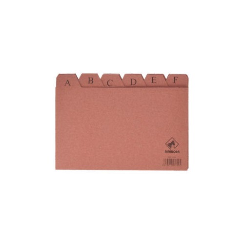 24490-INDICE FICHEROS CARTON CUERO A-Z (200X120 MM) No. 4 MARIOLA 3104