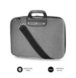 24507-SUBBLIM Maletin semirrigido Poliester reforzado 15,6" Gris EVA