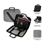 24508-SUBBLIM Maletin semirrigido Poliester reforzado 15,6" Gris EVA