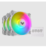 24593-ASUS TUF GAMING TF120 ARGB WHITE EDITION 3IN1 Carcasa del ordenador Refrigerador de aire 12 cm Blanco 3 pieza(s)