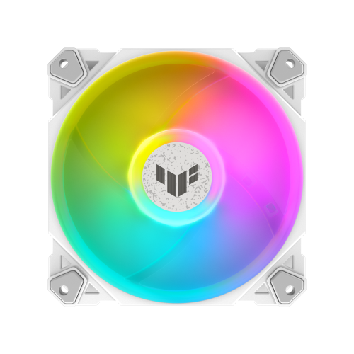 24595-ASUS TUF GAMING TF120 ARGB WHITE EDITION Carcasa del ordenador Refrigerador de aire 12 cm Blanco 1 pieza(s)