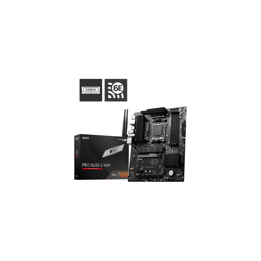 24654-MSI PRO B650-S WIFI placa base AMD B650 Zocalo AM5 ATX