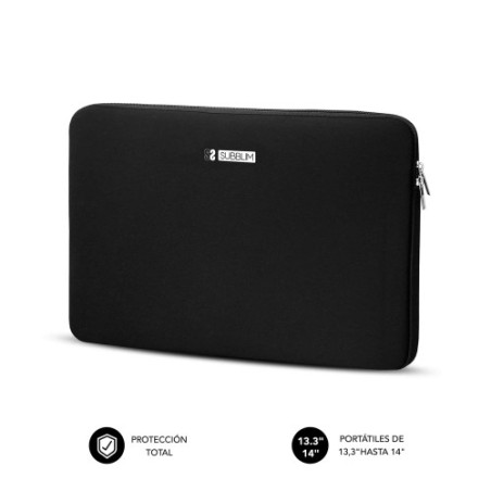 24678-SUBBLIM Funda Ordenador Business Laptop Sleeve Neoprene 13,3-14" Black
