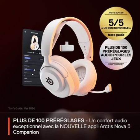 24809-AURICULARES STEELSERIES - ARCTIS NOVA 5 BLANCO (61671)