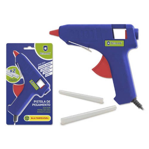 2485-PISTOLA PEGAMENTO SILICONA BAJA TEMPERATURA 25W + 2 RECAMBIOS BISMARK 327108