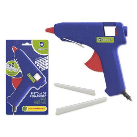 2485-PISTOLA PEGAMENTO SILICONA BAJA TEMPERATURA 25W + 2 RECAMBIOS BISMARK 327108