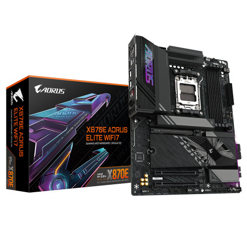 24860-GIGABYTE Placa base X870E A ELITE WIFI7 - Compatible con CPUs AMD Ryzen 9000, VRM digital de 16+2+2 fases, hasta 8