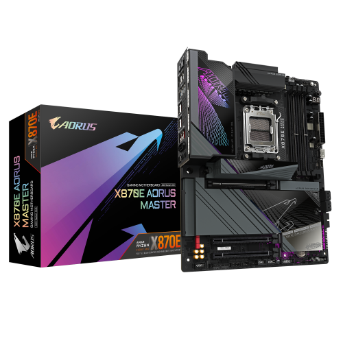 24862-GIGABYTE Placa base X870E AORUS MASTER - Compatible con CPUs AMD Ryzen 9000, VRM digital de 16+2+2 fases, hasta 82