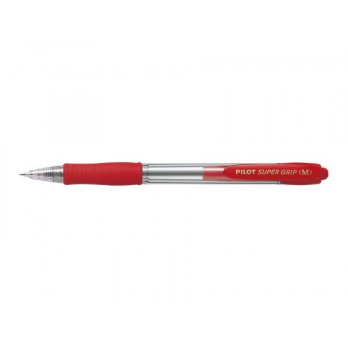 249-BOLIGRAFO RETRACTIL SUPERGRIP 1.0MM ROJO PILOT BPGP-10R-M-R