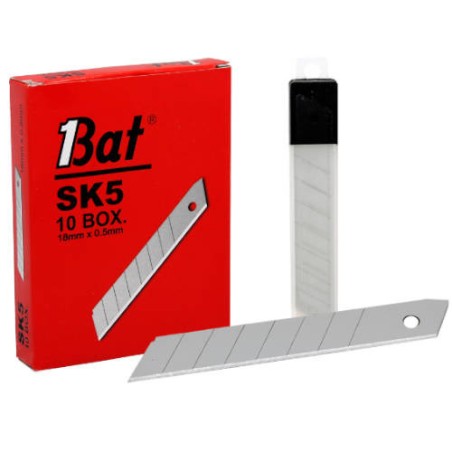 2499-BLISTER 10 CUCHILLAS ANCHAS DE 18 MM. ALTA CALIDAD BISMARK 319184