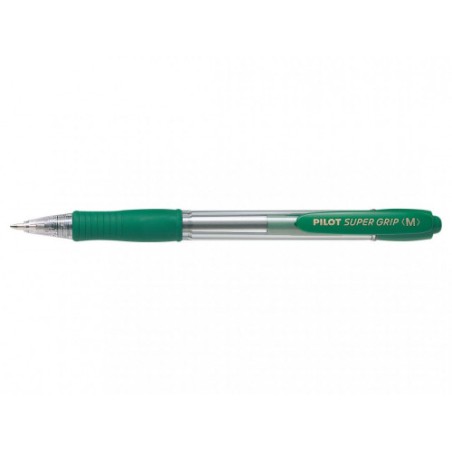 250-BOLIGRAFO RETRACTIL SUPERGRIP 1.0MM VERDE PILOT BPGP-10R-M-G