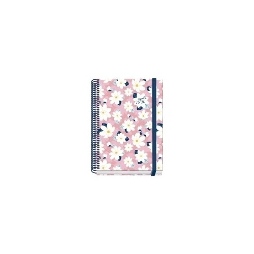 25016-AGENDA ESCOLAR 2025-2026 TAMANO A5 TAPA CARTON FORRADO SEMANA VISTA PRIME CAMOMILLE DOHE 52037