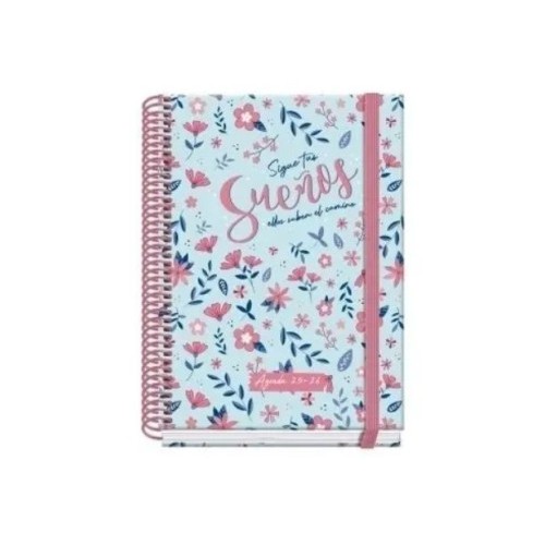 25017-AGENDA ESCOLAR 2025-2026 TAMANO A5 TAPA CARTON FORRADO SEMANA VISTA PRIME BLOSSOM DOHE 52039