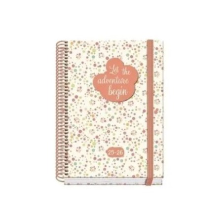 25022-AGENDA ESCOLAR 2025-2026 TAMANO A5 TAPA CARTON FORRADO DIA PAGINA PRIME BUBBLES DOHE 52044
