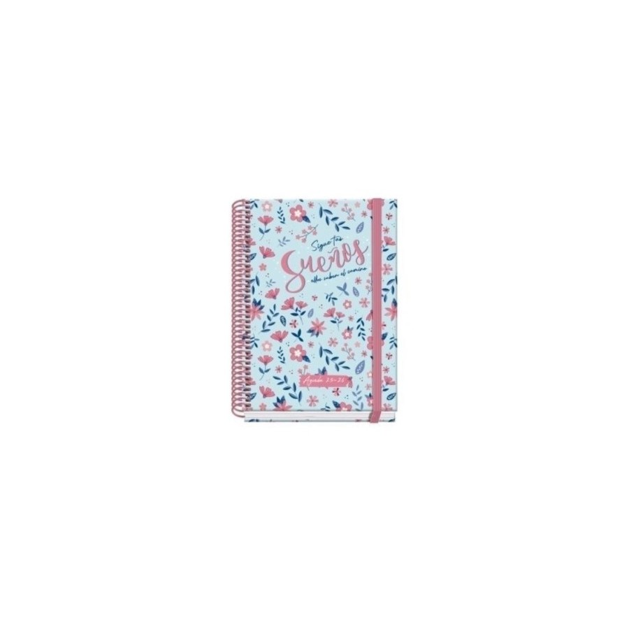 25023-AGENDA ESCOLAR 2025-2026 TAMANO A5 TAPA CARTON FORRADO DIA PAGINA PRIME BLOSSOM DOHE 52045