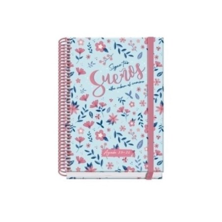 25023-AGENDA ESCOLAR 2025-2026 TAMANO A5 TAPA CARTON FORRADO DIA PAGINA PRIME BLOSSOM DOHE 52045
