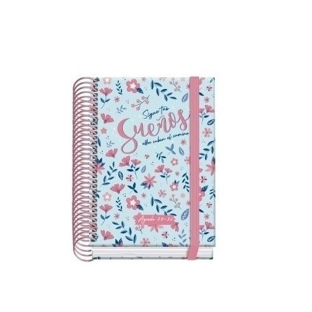 25029-AGENDA ESCOLAR 2025-2026 TAMANO A6 TAPA CARTON FORRADO DIA PAGINA PRIME BLOSSOM DOHE 52051