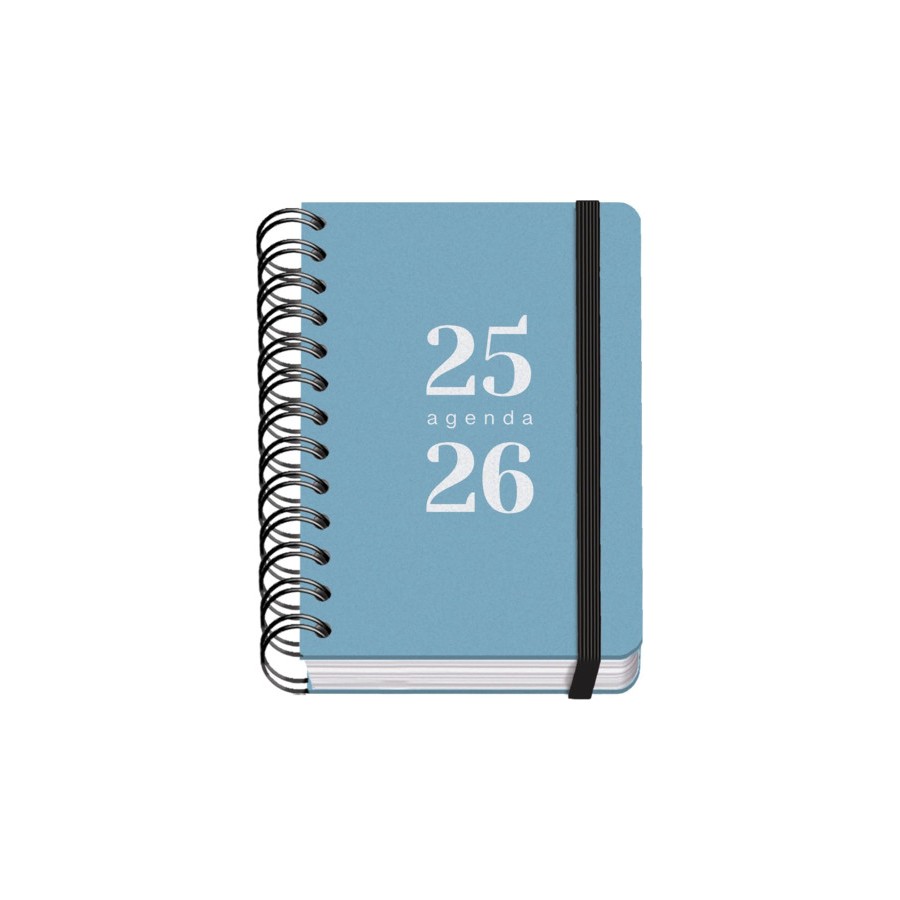 25031-AGENDA ESCOLAR 2025-2026 TAMANO A6 TAPA CARTON FORRADO DIA PAGINA PRIME LOGIC DOHE 52053