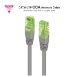 25061-Nanocable Cable de Red Latiguillo RJ45 CAT.6 UTP AWG26 CCA, Gris, 30 cm