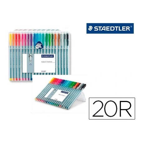 25107-ESTUCHE 20 PIEZAS TRIPLUS FINELINER 334 (14+6 DE REGALO) SURTIDAS STAEDTLER 334 SB20P3