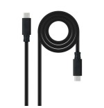 25118-Nanocable Cable USB 3.2 Gen2x2 20Gbps 5A/100W 4K/60Hz USB-C/M-USB-C/M, Negro, 3 m
