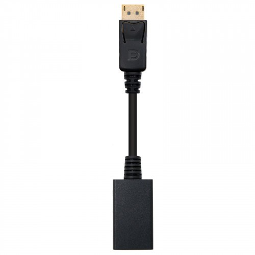 25182-Nanocable CONVERSOR DISPLAYPORT A HDMI DP/M-HDMI/H NEGRO 15 CM