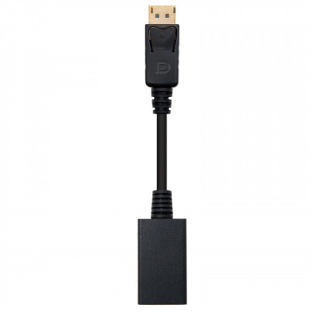 25182-Nanocable CONVERSOR DISPLAYPORT A HDMI DP/M-HDMI/H NEGRO 15 CM