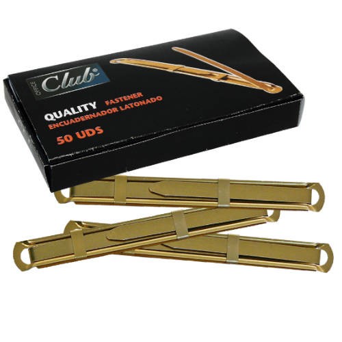 2522-CAJA 50 UNIDADES FASTENER LATONADO CALIDAD EXTRA OFFICE CLUB 319397