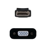 25220-Nanocable Conversor DisplayPort a sVGA, DisplayPort/M-sVGA/H, Negro, 15 cm