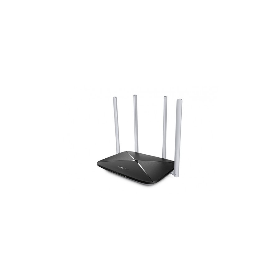 25228-Mercusys AC12 router inalambrico Ethernet rapido Doble banda (2,4 GHz / 5 GHz) Negro