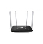 25229-Mercusys AC12 router inalambrico Ethernet rapido Doble banda (2,4 GHz / 5 GHz) Negro