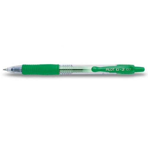 25238-BOLIGRAFO ROLLER GEL RETRAC.G-2 VERDE PILOT BL-G2-7-G