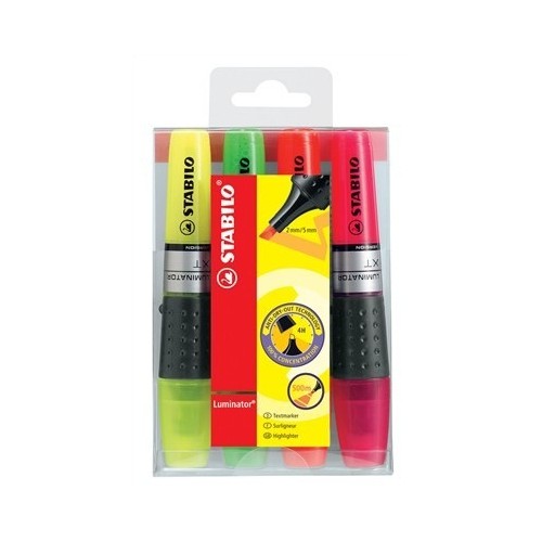25250-ESTUCHE 4 MARCADORES FLUORESCENTES LUMINATOR TRAZO 2/5MM. STABILO 71/4