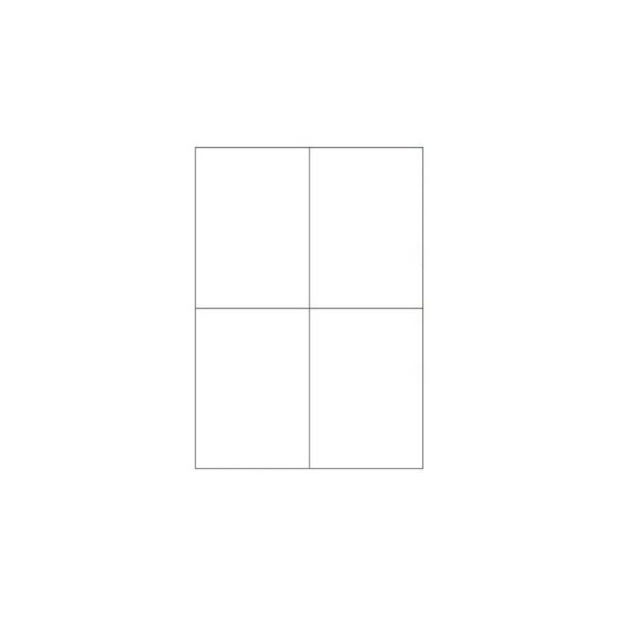 25265-CAJA 100 HOJAS ETIQUETAS BLANCAS SIN MARGENES-LASER/INYECCION DE TINTA/FOTOCOPIADORAS-105X148 MM MEGASTAR LP4MS-10