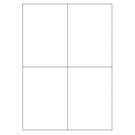25265-CAJA 100 HOJAS ETIQUETAS BLANCAS SIN MARGENES-LASER/INYECCION DE TINTA/FOTOCOPIADORAS-105X148 MM MEGASTAR LP4MS-10
